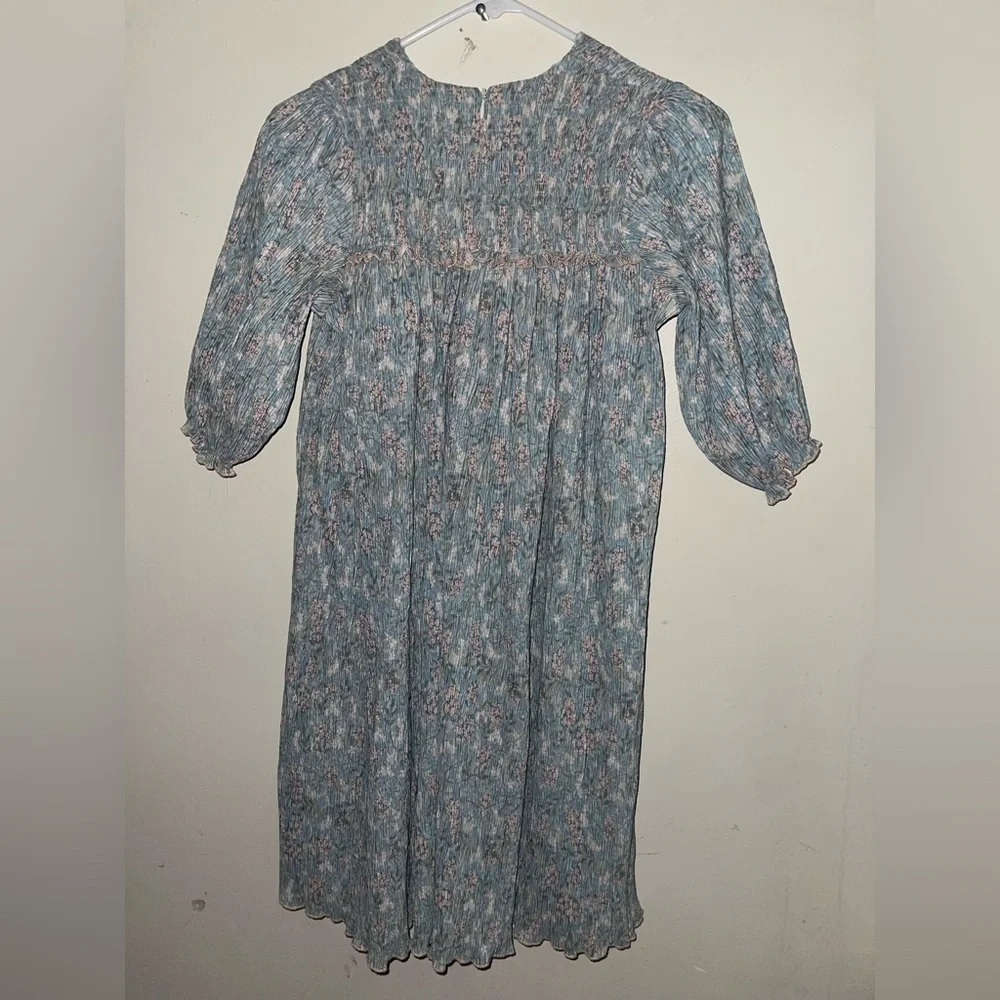 NWT Kipp Girls Asil Floral  Runched Peasane Cottagecore Dress